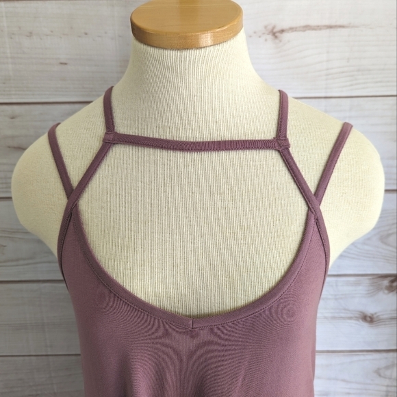 RVCA Strappy V Neck Trapeze Tank Mini Dress in Primrose Size Medium - Picture 6 of 12